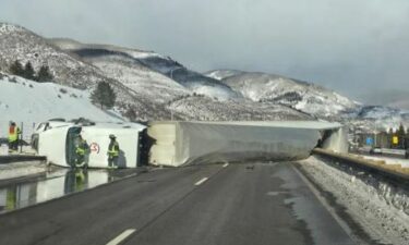 A semi rolled Jan. 22
