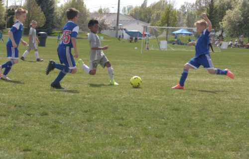 Two teams in the event going head to head