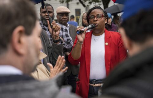 Congresswoman Rep. LaMonica McIver demands the release of Newark Mayor Ras Baraka after his arrest while protesting outside an ICE detention prison