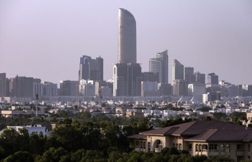 The Abu Dhabi skyline seen on May 14.